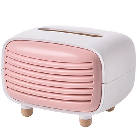 pink Коробка для салфеток Ретро настольное полотенце коробка с бамбуковым углем бумага для рисования приемная коробка 13,5*11,19*14 см - Цвет: pink