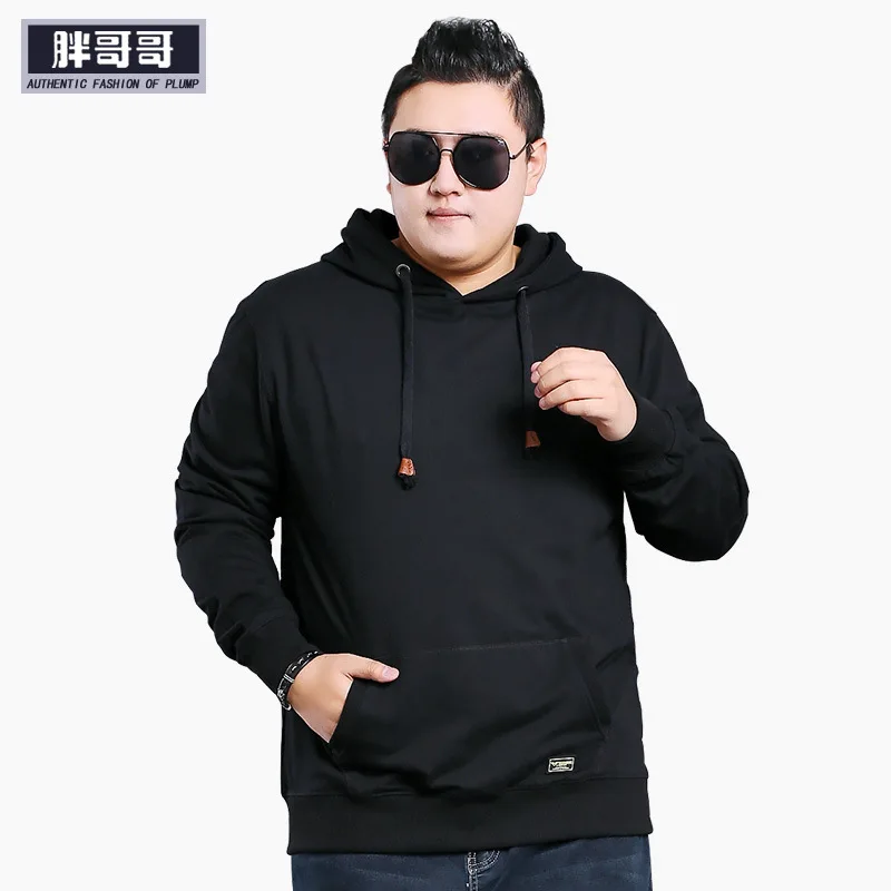 

Fat Brother Spring And Summer Large Size MEN'S Outerwear Plus-sized Hoodie Korean-style Loose-Fit Pullover Hoody Fat