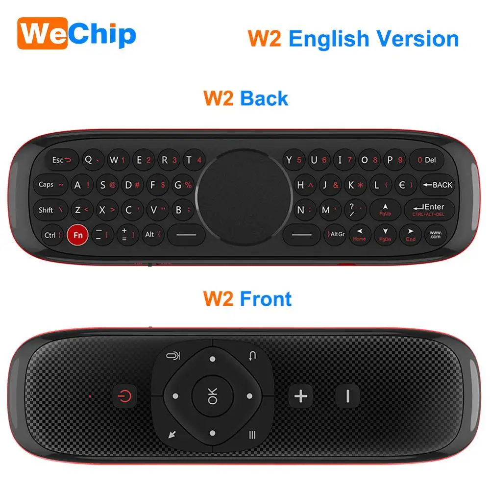 Wechip W2 мини-клавиатура с сенсорным ковриком мышь 2,4G беспроводная Fly Air мышь голосовой пульт дистанционного управления для ТВ-бокса/мини-ПК/ТВ ПК Wechip W1