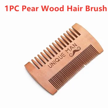 

2020 New Natural Pear Wood Hair Brush Hair Comb For Men Beard Care Anti-Static Hair Styling Brush Comb Soft Massage Comb