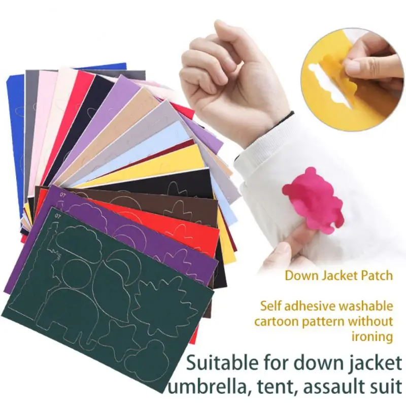 20 Pieces Denim Repair Patches Self-Adhesive Nylon Patch Lightweight Repair Patches for Clothing Down Jacket Repair Holes Tearing 
