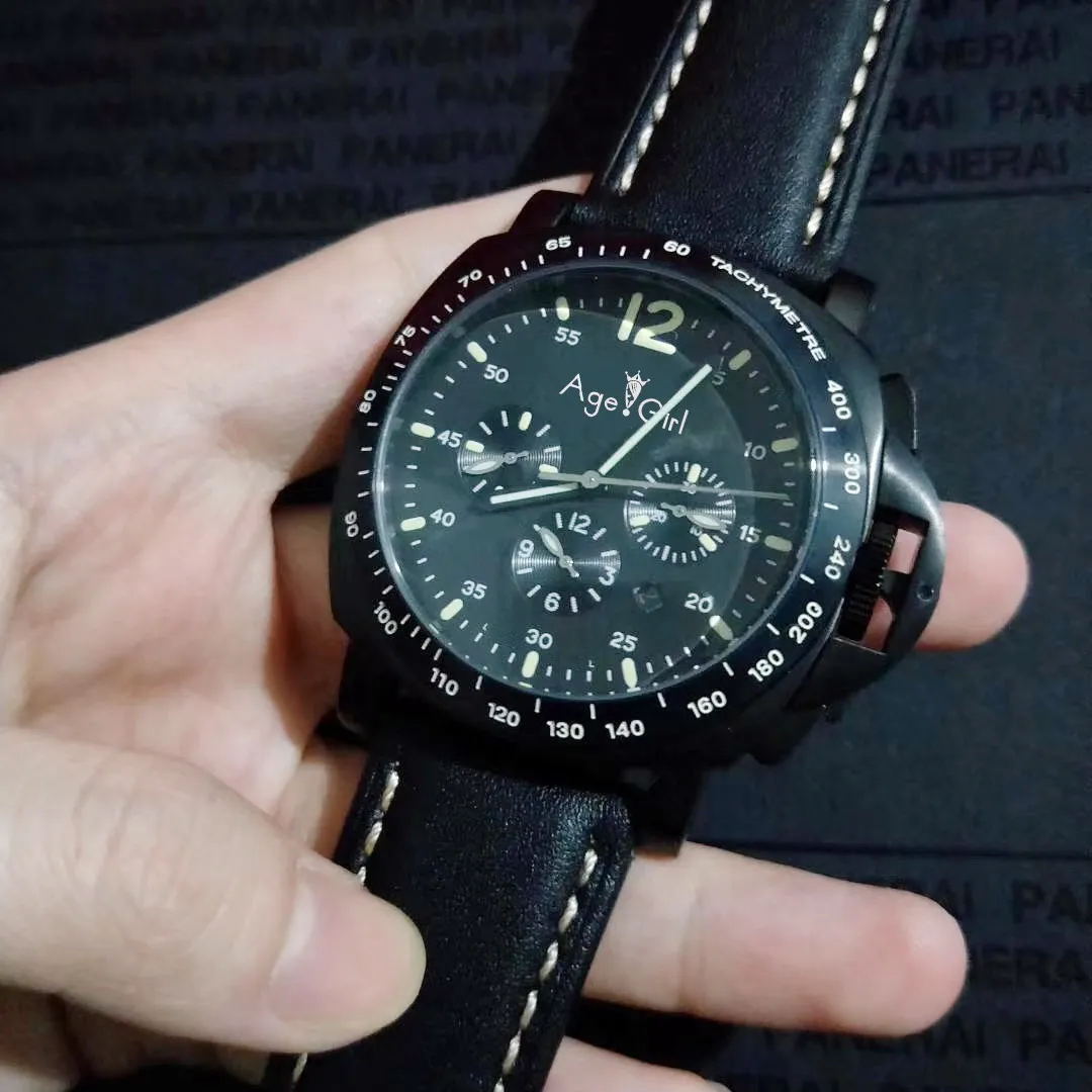 

Luxury Brand New Men Automatic Mechanical Sapphire Stainless Steel Black Leather Daylight 3 Days Watch Luminous AAA+