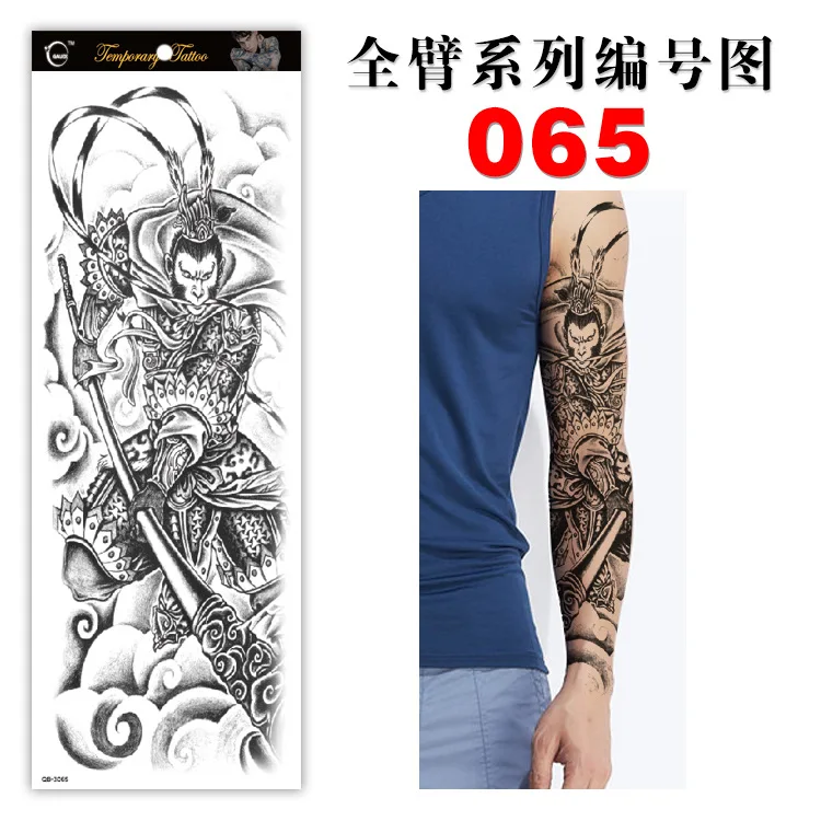 

Monkey King Sketch Adhesive Transfer Temporary Tattoos Cool Sticker Fake Decal Art Back Leg Arm for Lady Men