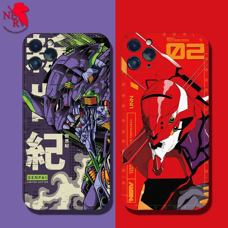 New Evangelion Phone Case Anime Eva 01 02 For Iphone 12 11 13pro Max 7 8plus X Xs Cartoon Anti Fall Cool Fashion Matt Back Cover Aliexpress