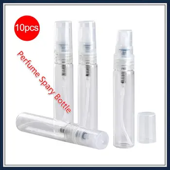 

10PCs 5ml Portable Empty Clear Perfume Container Glass Travel Spray Bottle Filling Mini Reusable Refillable Bottles Makeup Tool