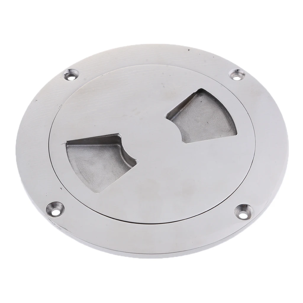 

Pack of 4 Screw Out Deck Plate Inspection Hatch Stainless Steel Access for Boats 176mm/6.93 Inch