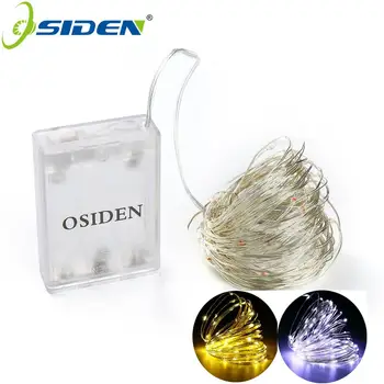

Led Strings light 2M 5M 10M 100led Copper Wire 3XAA Battery Operated Christmas Wedding Party Decoration LED String Fairy Lights
