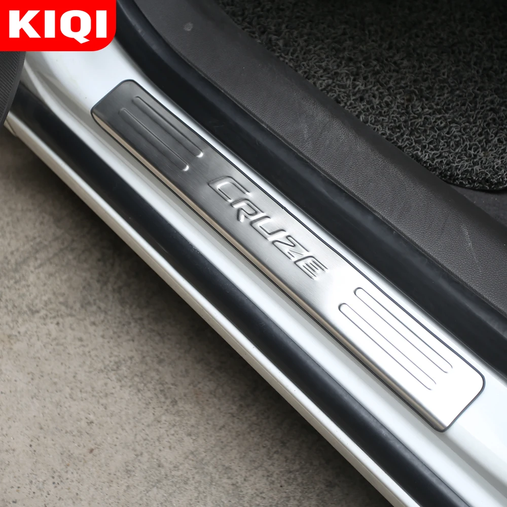 

4Pcs/Set Car Door Sill Scuff Plates Fit for Chevrolet Chevy Cruze Sedan Hatchback 2009 - 2015 Stainless Steel Accessories