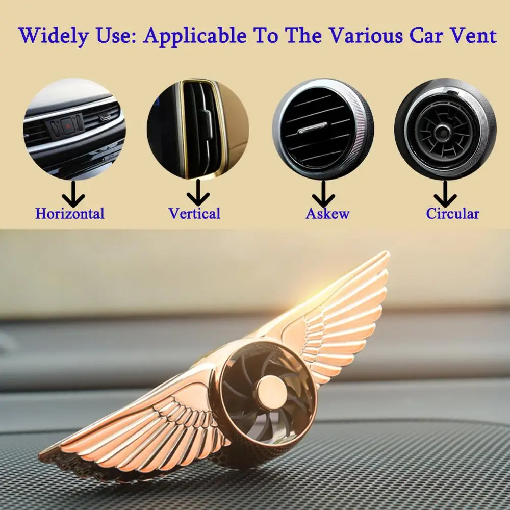 Car Air Freshener Clip with Auto Perfume Car Refresher Diffuser with 6 Fragance Flavor Sticks