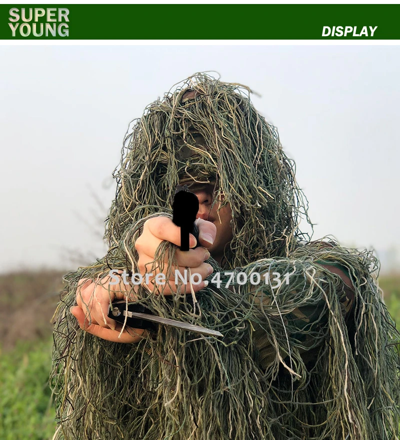 Детская страйкбольная снайперская ghillie, костюмы для мужчин, военная экипировка для мальчиков и девочек, армейская тактическая форма, Детская камуфляжная джунгли, Охотничья боевая одежда
