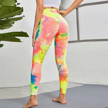 

Autumn Tie-dye Print Women Leggings Jogging Pants High Waist Casual Sweat Trousers 2020 New Streetwear Bodycon Lady Elastic Pant