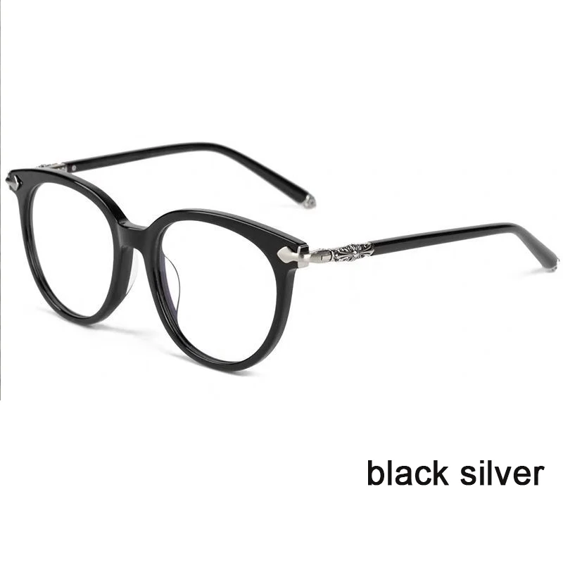 black silver На заказ фотохромные линзы очки оправа Женские аксессуары Mujer Lentes Opticos Para Mujer мужские очки оправа Retron очки - Цвет оправы: black silver