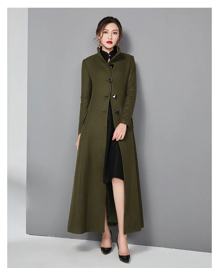 Casaco Feminino,, женское, плюс размер, осень, зима, Cassic, простое, шерстяное, макси, длинное пальто, женский халат, верхняя одежда, Manteau Femme