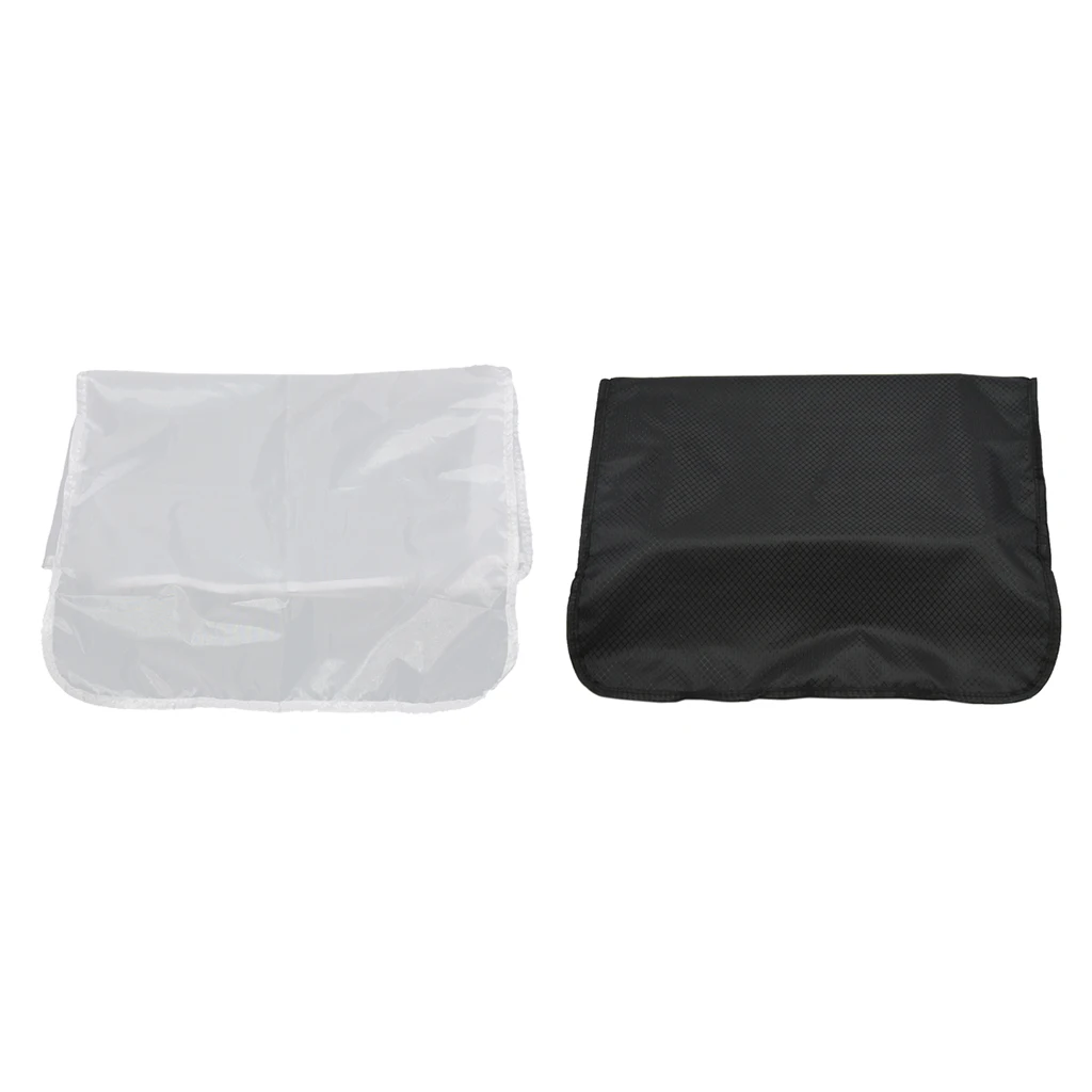 PROFESSIONAL SALON BABER HAIRDRESSING CHAIR BACK COVERS CLEAR BLACK 19'