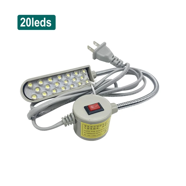 Industrial Lighting Sewing Machine LED Lights Multifunctional Flexible Work Lamp Magnetic Sewing light for Drill Press Lathe 20leds
