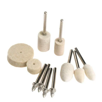 

Wool+Iron Polishing Pads Kit Waxing Cleaning Wheel Detailing Tool Set 129Pcs