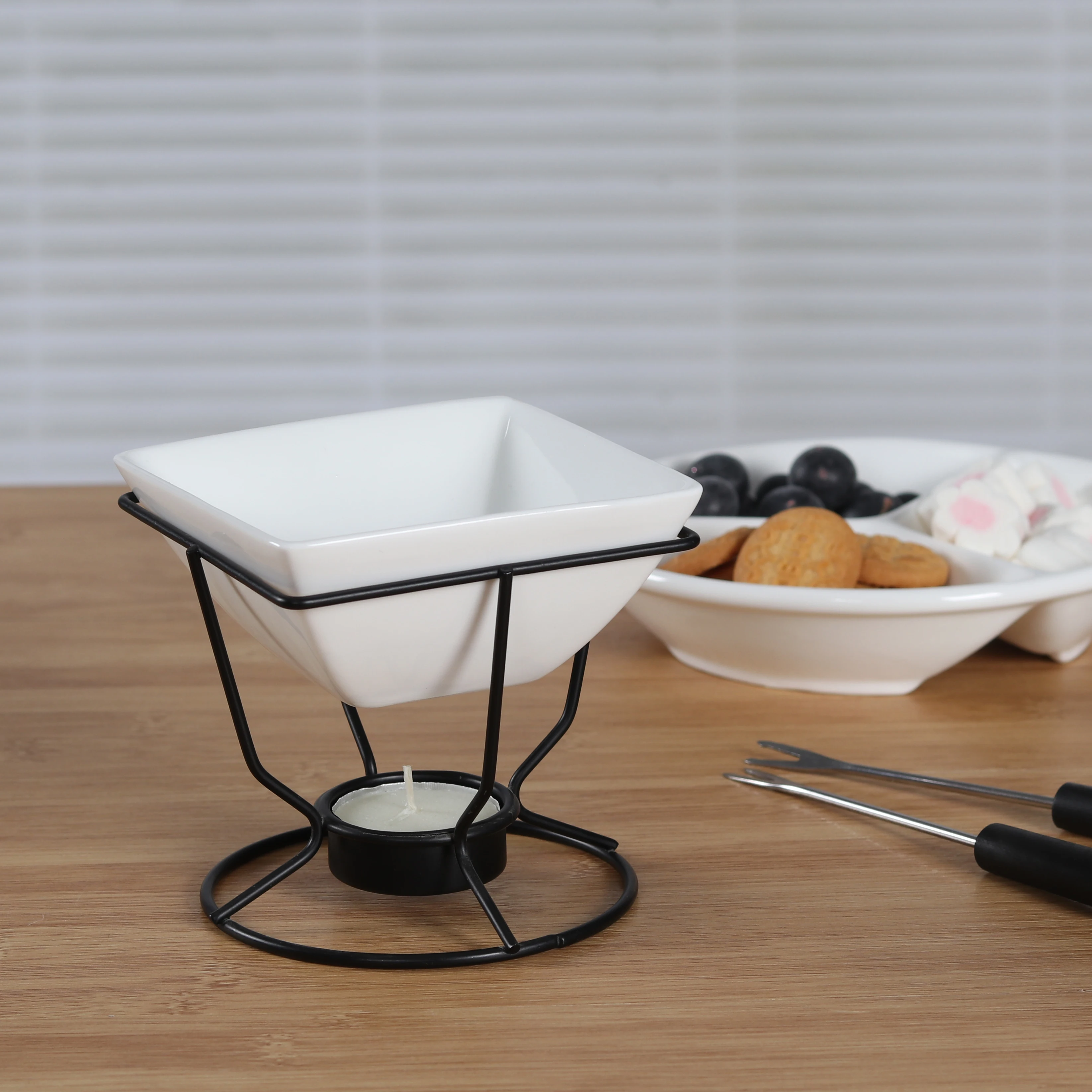DIY Chocolate Fondue Set Haggen Dazs Ice cream Bowl Chocolate Warmer