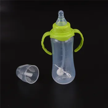 

Infant Nursing Milk Fruit Juice Water Feeding Standard Mouth Silicone Nipple Pacifier Drink Bottle Blue,Green,Pink 240ml
