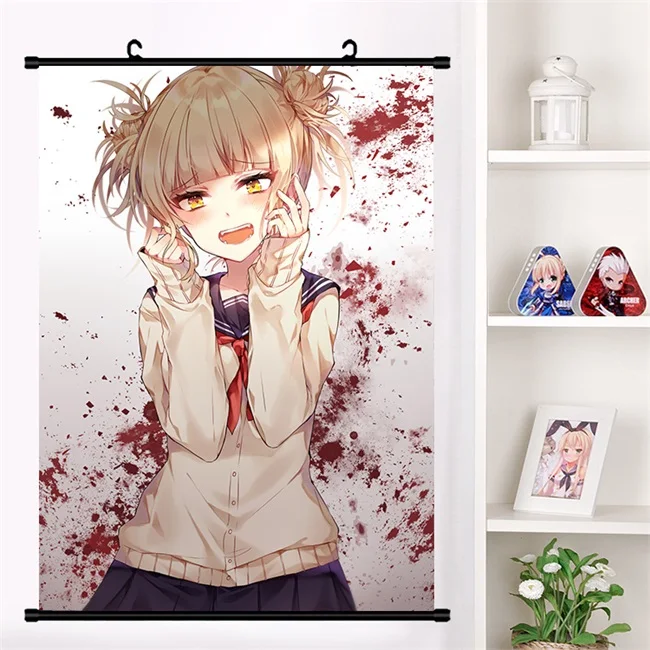 Японское Аниме Boku no My Hero Academy Himiko Toga Настенная роспись настенный плакат Otaku коллекция домашнего декора искусство - Цвет: L