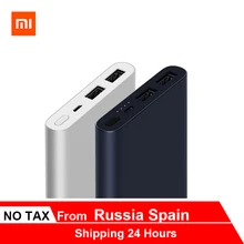 Xiaomi Mi внешний аккумулятор 2 10000 мАч двойной USB выход 18 Вт Быстрая зарядка 10000 мАч Внешний аккумулятор для iPhone samsung