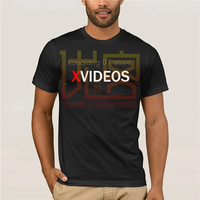 Известный бренд Мужская футболка XVideo логотип Футболка мужская большая и высокая