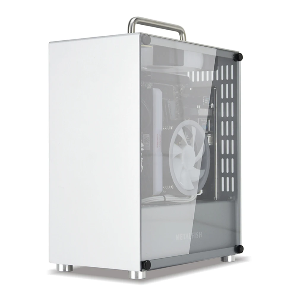 S3 Plus Aluminum Pc Case For Mini Itx Tempered Glass Trasparent Side Panel Mini Portable Computer Case With Removable Handle Computer Cases Towers Aliexpress