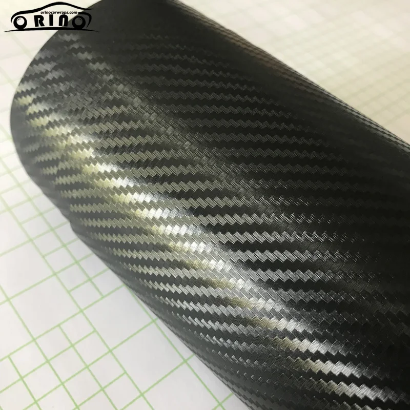 Black 3D Carbon Fiber Vinyl Film Wrap-6