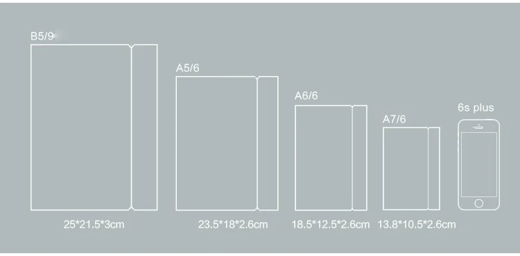 A5/A6/A7 Spiral Notebook Agenda Monthly Weekly Planner 45 Sheets Six Hole Standard Loose-Leaf Paper Office School Stationery