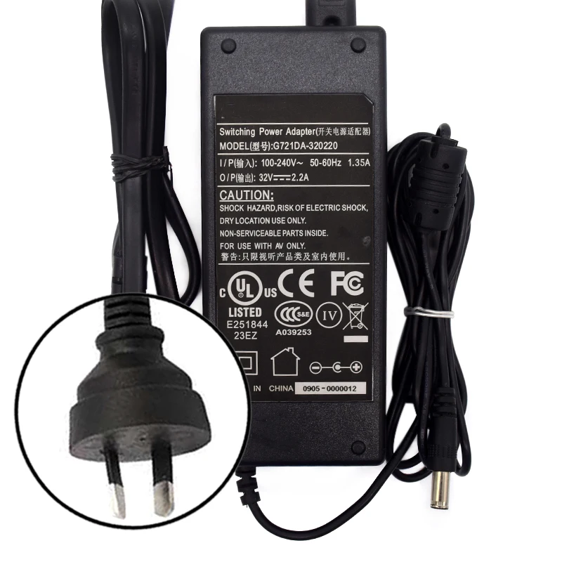 Для Philips G721DA-320220 Питание зарядное устройство с адаптером переменного тока 32V 2.2A 5,5 мм* 2 мм-б/у