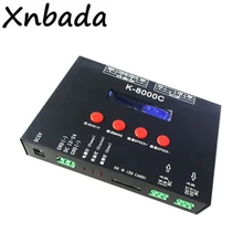 K-8000C программируемый dmx/SPI SD Карта светодиодный пиксельный контроллер от линии DC5-24V до RGB Полноцветный Светодиодный прожектор WS2815