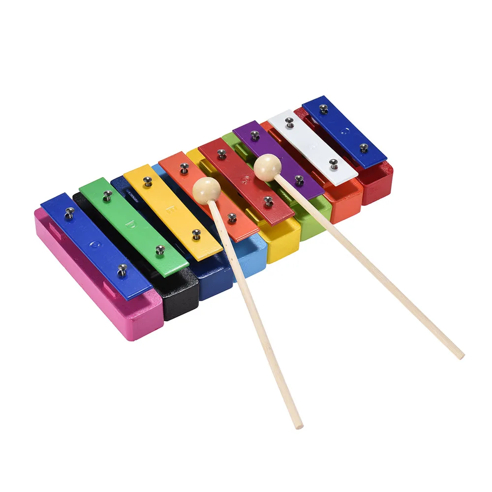 Цветные цветные колокольчики 8 NoteGlockenspiel для ксилофона перкуссионные музыкальные