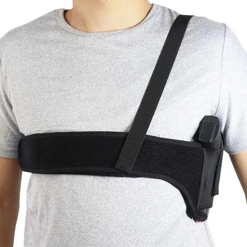 Left / Right Hand Tactical Pistol Armpit Chest Holster Belly Waist Band Concealed Carry Holsters for Glock Gun Accessories