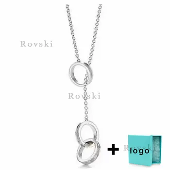 

XL TFX Rllen's popular sterling silver triple ring necklace is perfect for women's party jewelry wholesale free shipping.