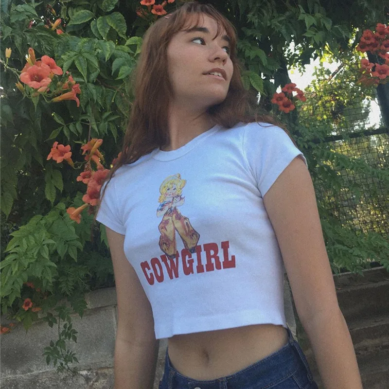 Spring and Summer New Style WOMEN'S Dress Cartoon Printed Short Sleeve BM-Style T-shirt Women's t shirt -LJ