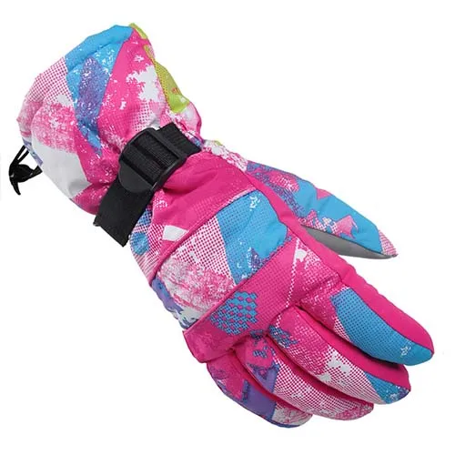 Хит! Мужские/Женские/Детские лыжные перчатки, перчатки для сноуборда, Сверхлегкие Водонепроницаемые зимние теплые флисовые мотоциклетные снегоходы для верховой езды - Цвет: 7