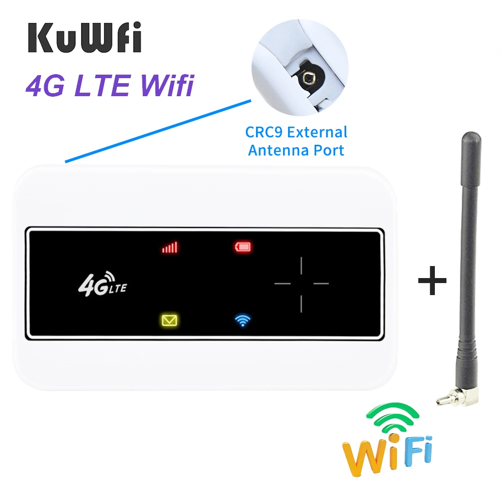 Мини-роутер KuWFI 4G 3G/4G LTE беспроводной Wi-Fi модем портативный Карманный Мобильная