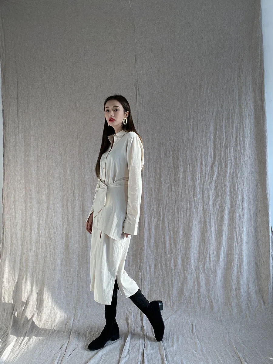 SuperAen Необычные Модные женские рубашки из хлопка, повседневные женские блузки и топы с длинным рукавом, осенняя Новинка, женская одежда