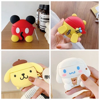 

For i12 i9s i10 i11 i13 cute Cartoon Pudding dog Lovely Pattern Case i23 i24 i25 i27 i100 inpods 12 TWS headphone silicone Case