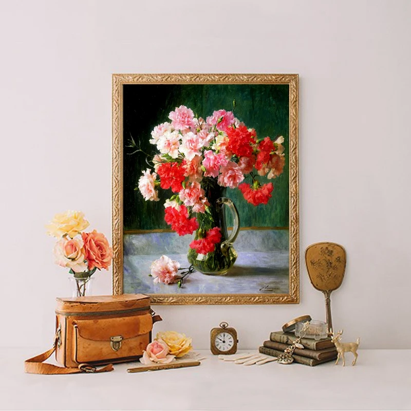 Vintage Dipinti Ad Olio Fiori Frutta Su Tela Poster e Stampe Retrò Galleria di Arte Della Parete della Tela di canapa di Pittura A Casa Room Decor - immagine 4