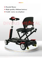 Hot sell 24v seniors disabled 4 wheels automatic folding electric mobility scooter 2