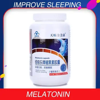 

100% Melatonin Extract capsule timecapsule,melatonina improve sleeping so you have a good dream ,Can sleep well
