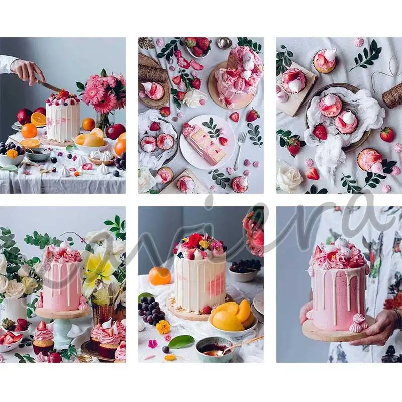 

Strawberry Cream Cake Diamond Painting Diy 5D Pink Food Full Drill Mosaic Embroidery Rhinestone Cross Stitch Home Decor Kitchen