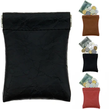 

2019 New PU leather Coin Purse Women Men Small Mini Wallet Money Bag Change Earphone Bag Business Credit Card Holder for Kids