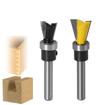 

New 1/4 Inch X 5/8 Inch 1/4 X 1/2 Inch Carbide Dovetail Joint Router Bit 10 Degree Woodworking Cutter With Bearing Wood Cutting