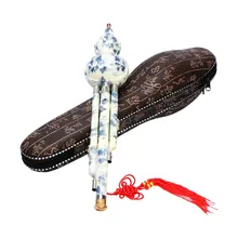Синтетический синий и белый фарфор Трехцветная Складная кукурбит флейта Юньнань кукурбит флейта C пониженная B Мелодия начинающих народный МУС