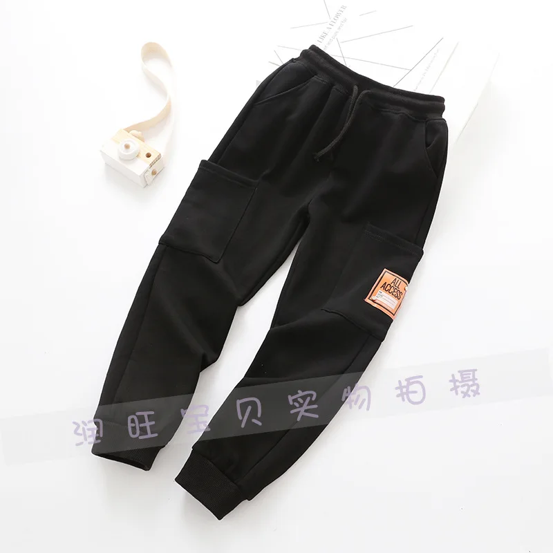

2019 Winter Style Crawler BOY'S Super Soft Thick One-piece Velvet Casual Pants Children Warm Bib Overall Trousers