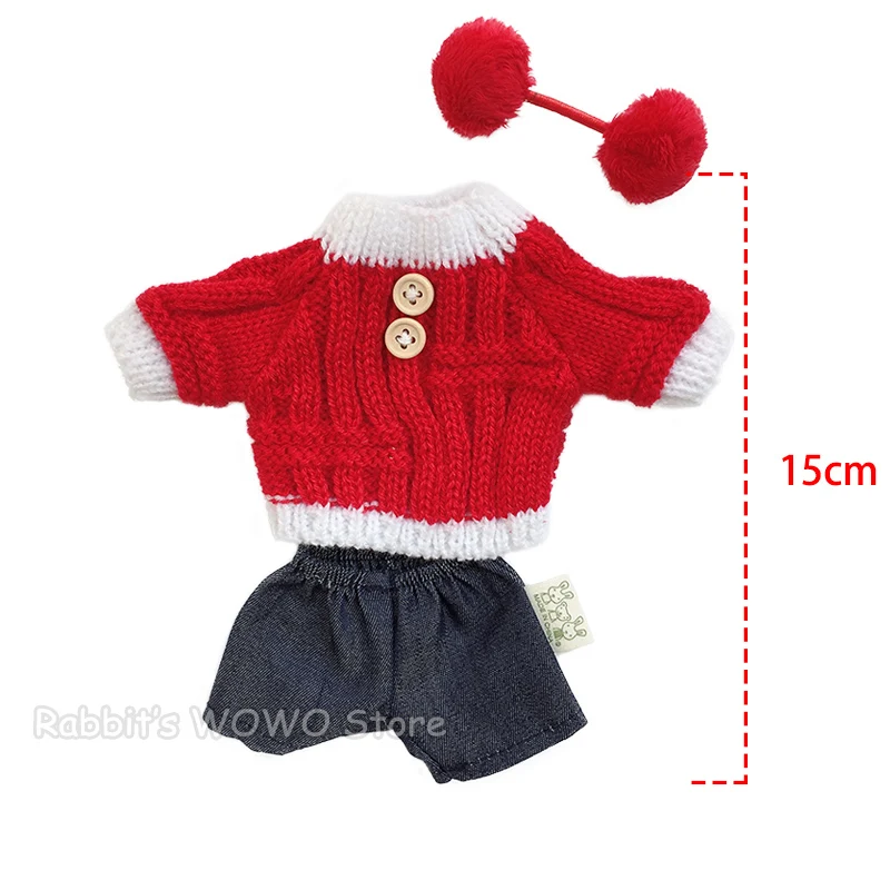 30cm Doll Clothes for Rabbit/Cat/Bear Plush Toys Skirt Sweater Suit Accessories for 1/6 BJD Dolls Gifts for Girls Children 15