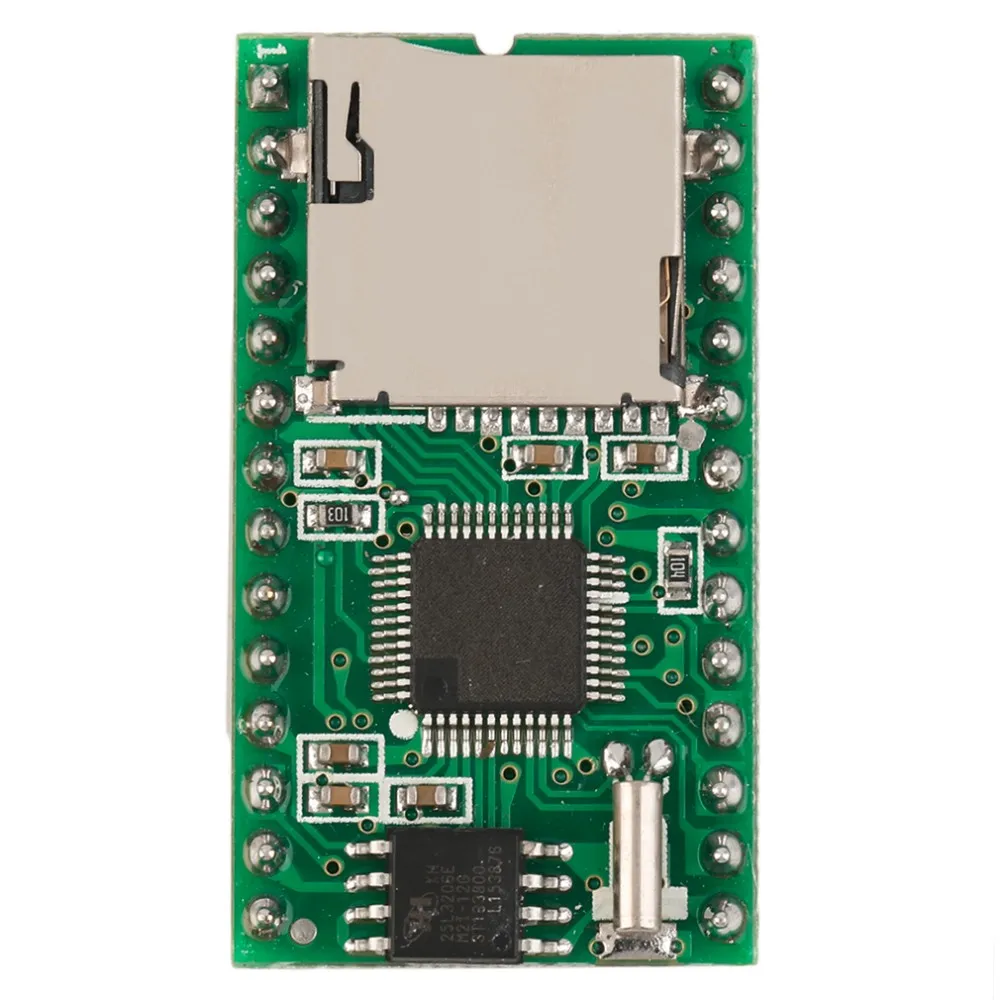 Высокое качество звуковой модуль WT5001M02-28P u-диск аудио плеер карты голосовой модуль MP3 звук для Arduino зеленый