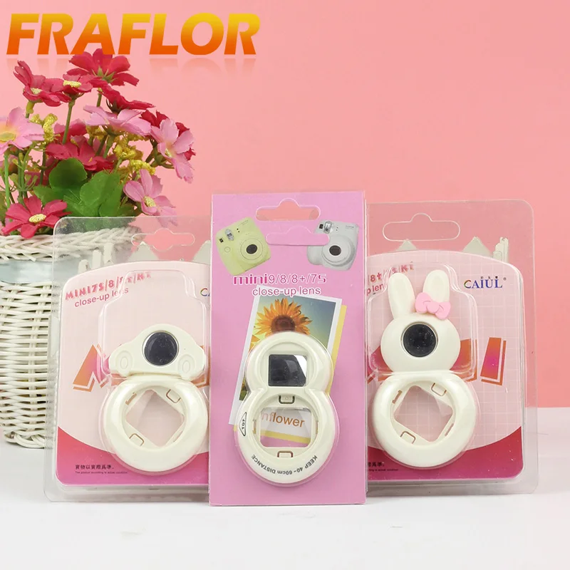 3 шт./партия, милый рисунок «Hello kitty» с кроликом для камеры Fujifilm Instax Mini 7s 8, зеркало для съемки селфи разных цветов