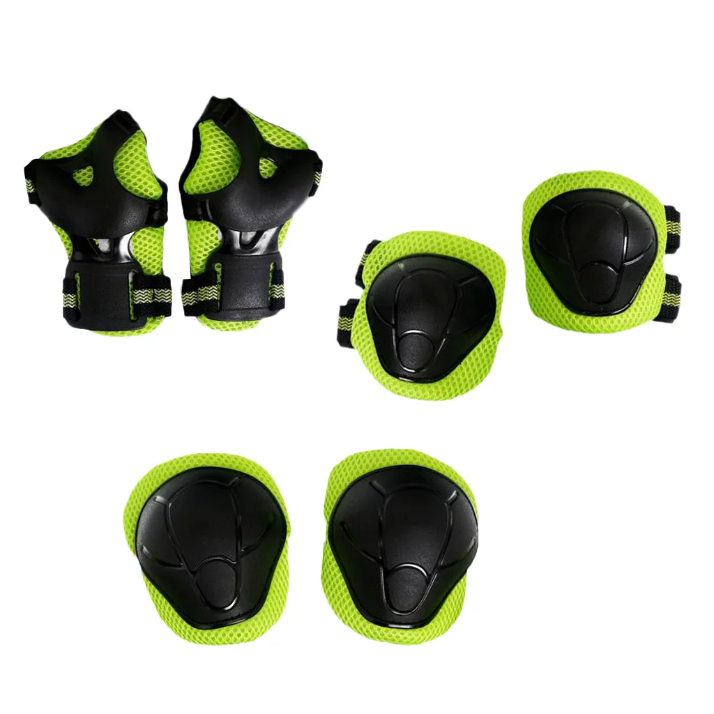 6 Pcs Kid Child Roller Skating Bicycle Bike Knee Wrist Elbow Pad Sets - 6 colors to choose